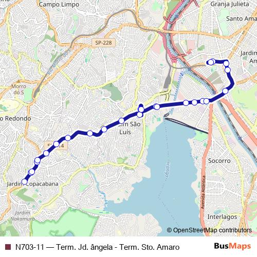 N703-11 bus Line Map