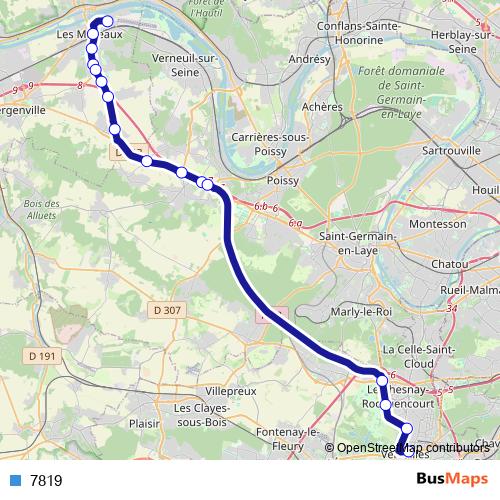 7819 bus Line Map