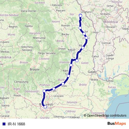 IR-N 1668 rail Line Map