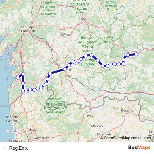 Reg.Exp. rail Line Map