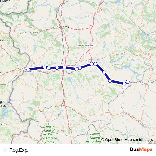 Reg.Exp. rail Line Map