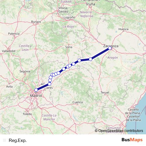 Reg.Exp. rail Line Map