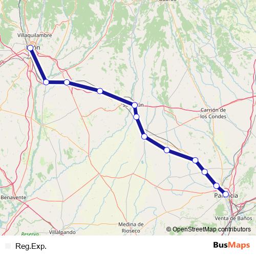 Reg.Exp. rail Line Map