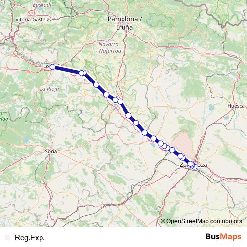 Reg.Exp. rail Line Map