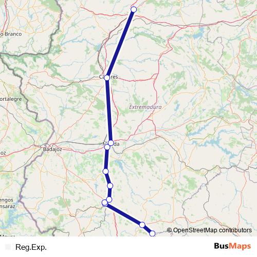 Reg.Exp. rail Line Map