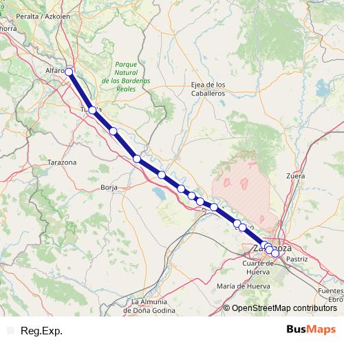 Reg.Exp. rail Line Map