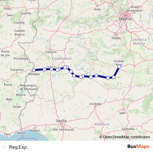 Reg.Exp. rail Line Map