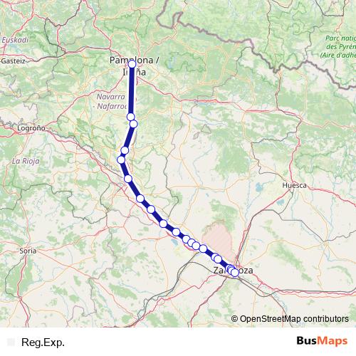 Reg.Exp. rail Line Map