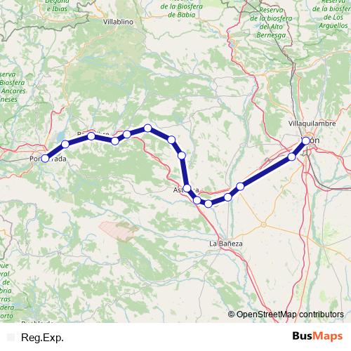 Reg.Exp. rail Line Map