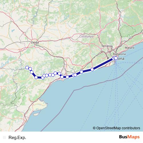 Reg.Exp. rail Line Map