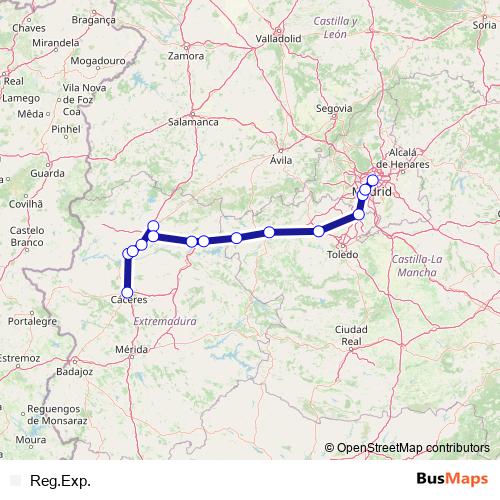 Reg.Exp. rail Line Map