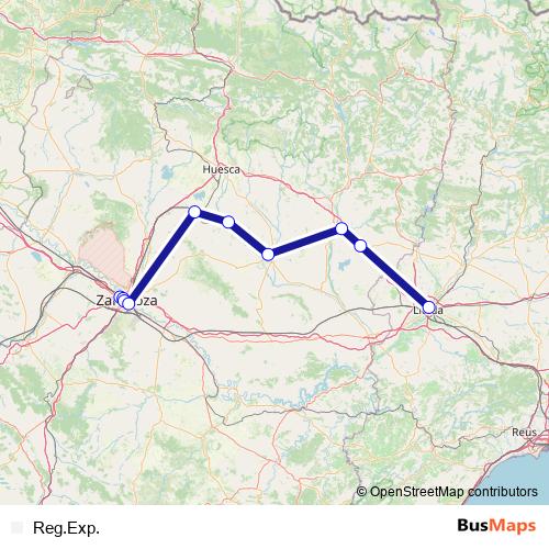 Reg.Exp. rail Line Map