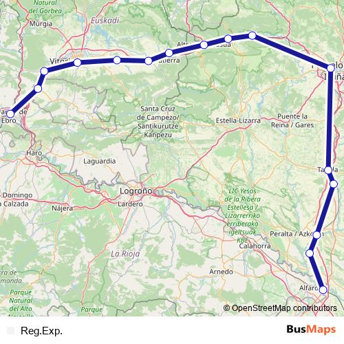 Reg.Exp. rail Line Map