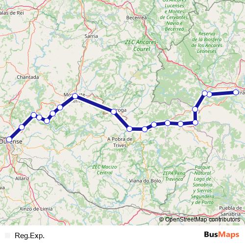 Reg.Exp. rail Line Map