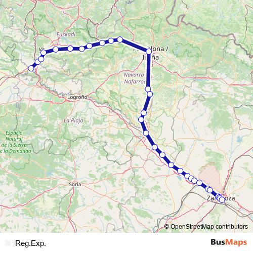 Reg.Exp. rail Line Map