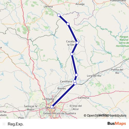 Reg.Exp. rail Line Map