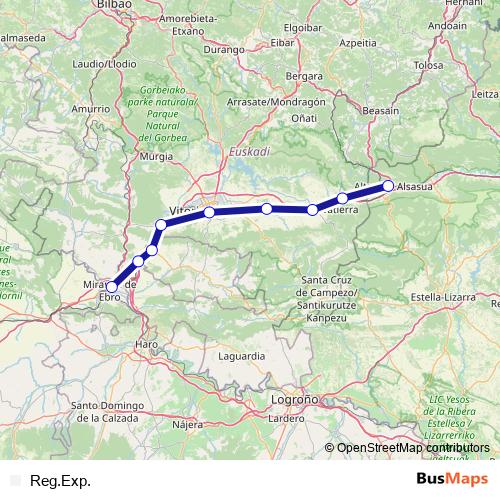 Reg.Exp. rail Line Map