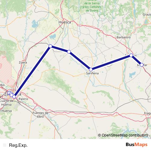 Reg.Exp. rail Line Map