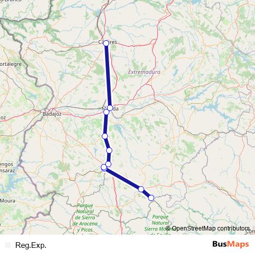 Reg.Exp. rail Line Map