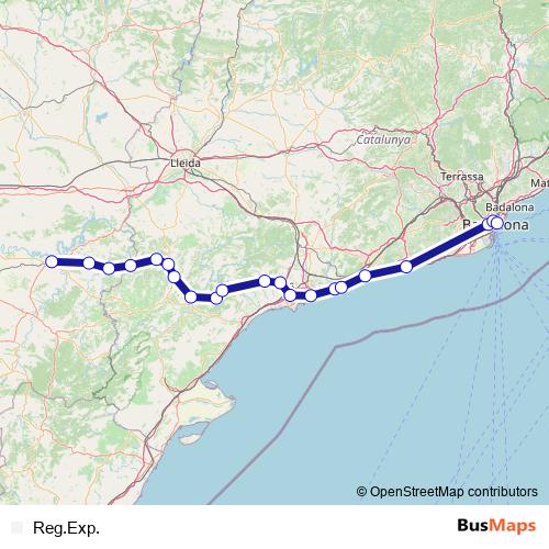 Reg.Exp. rail Line Map