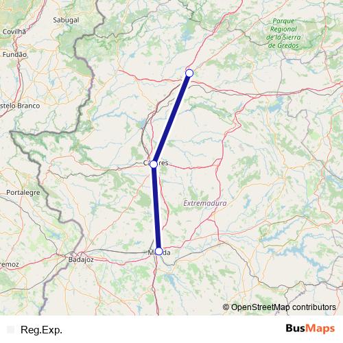 Reg.Exp. rail Line Map