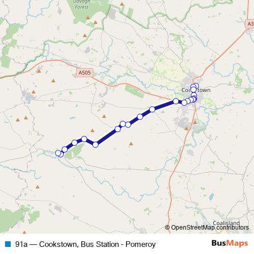 91a bus Line Map