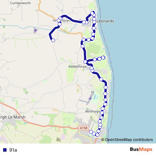 91a bus Line Map