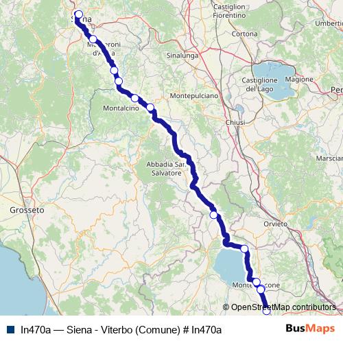In470a bus Line Map