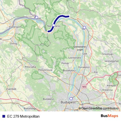 EC 279 Metropolitan rail Line Map