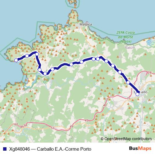 Xg848046 bus Line Map