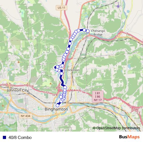 40/8 Combo bus Line Map