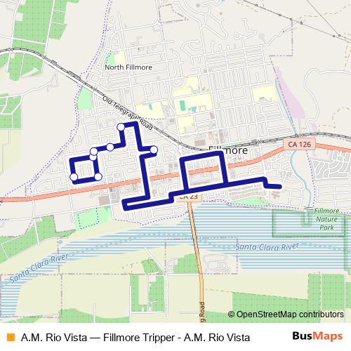 A.M. Rio Vista bus Line Map