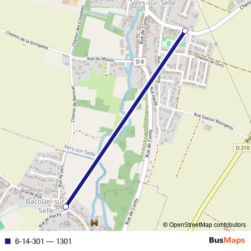 6-14-301 bus Line Map