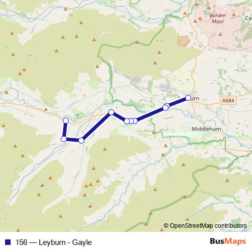 156 bus Line Map
