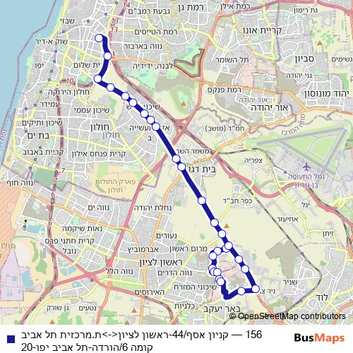 156 bus Line Map