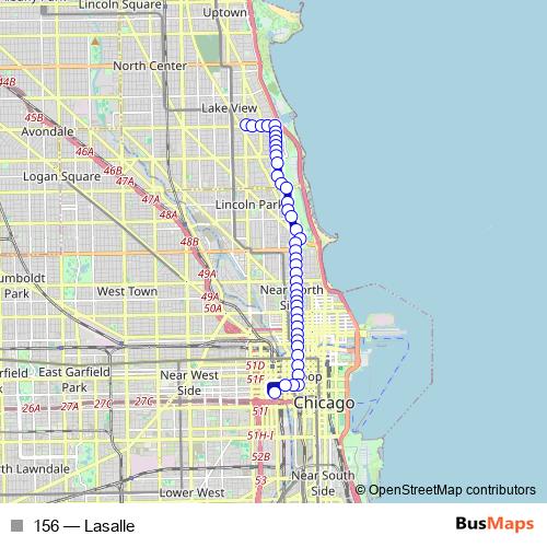 156 bus Line Map