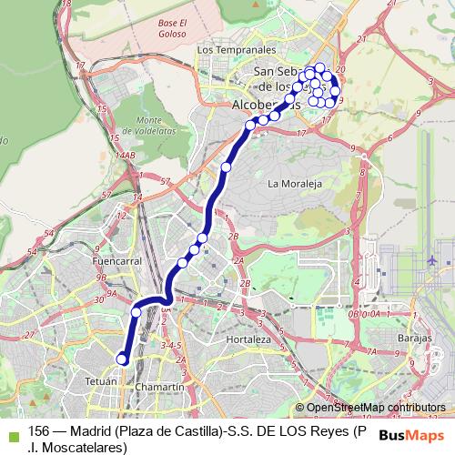 156 bus Line Map