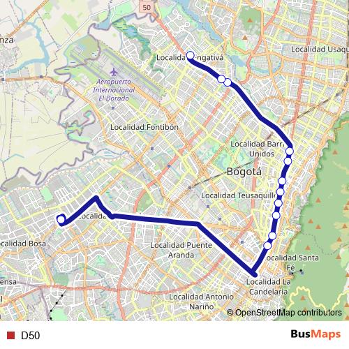 D50 bus Line Map