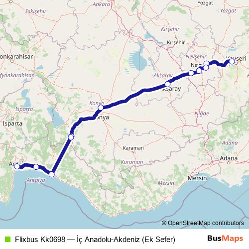 Flixbus Kk0698 bus Line Map