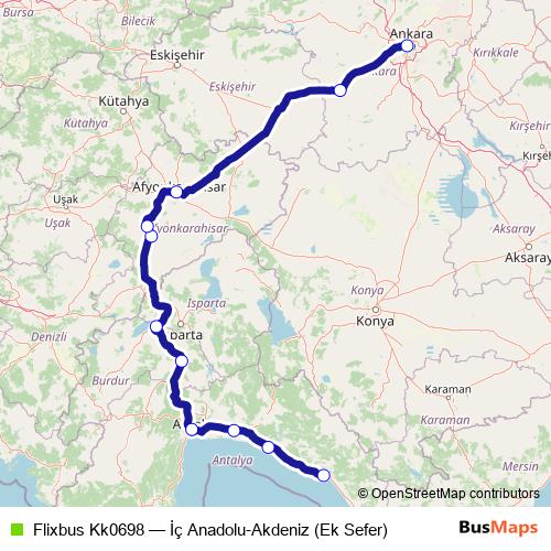 Flixbus Kk0698 bus Line Map