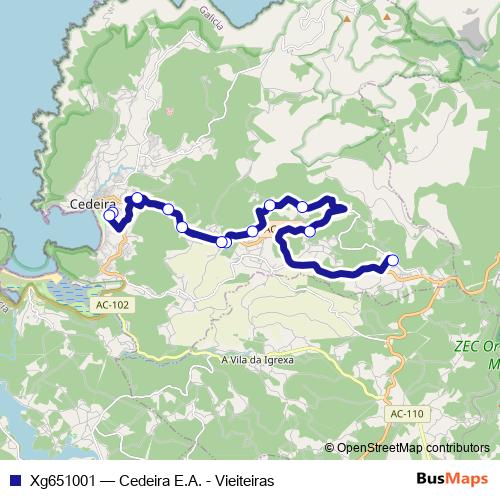 Xg651001 bus Line Map