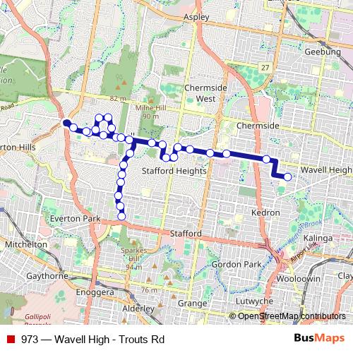 973 bus Line Map