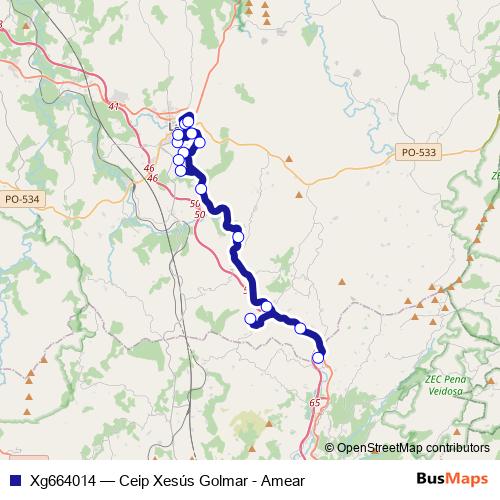 Xg664014 bus Line Map