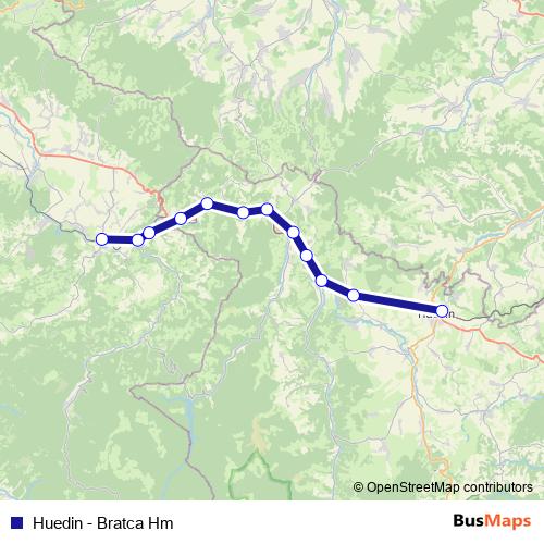 Huedin - Bratca Hm bus Line Map