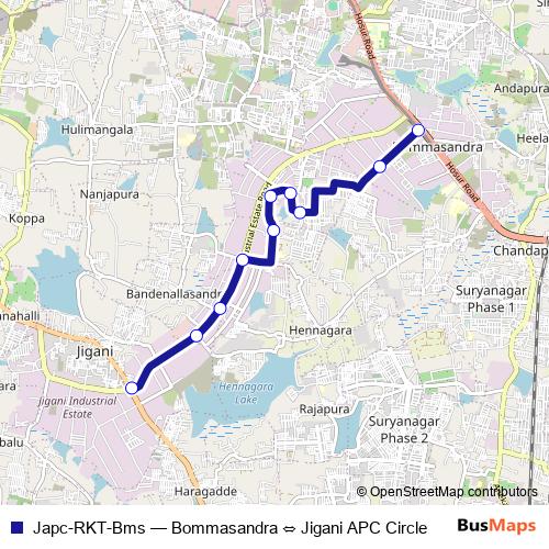 Japc-RKT-Bms bus Line Map