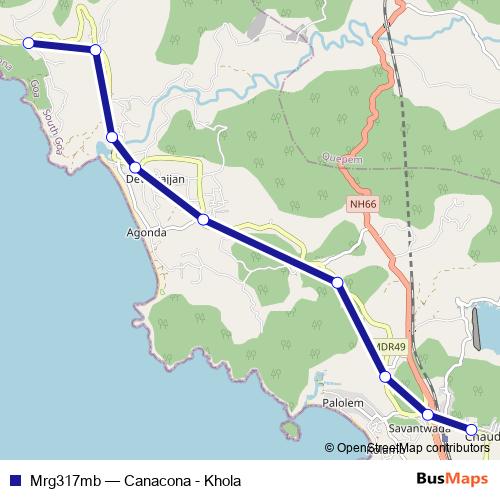 Mrg317mb bus Line Map