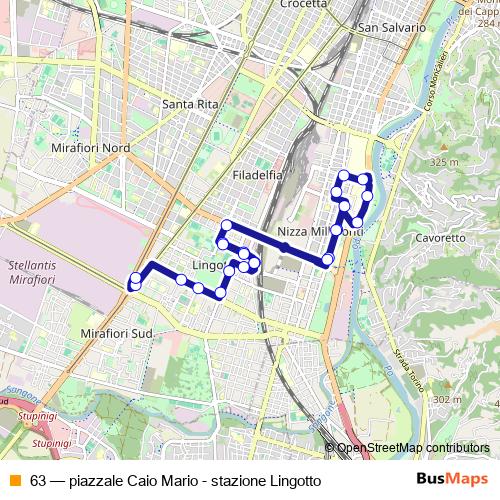 63 bus Line Map