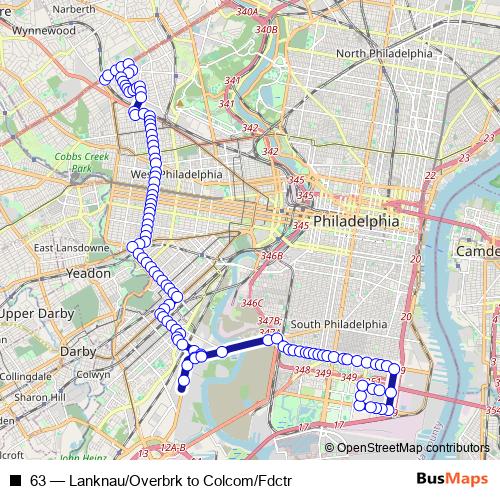 63 bus Line Map