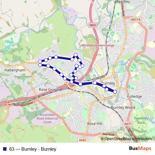 63 bus Line Map