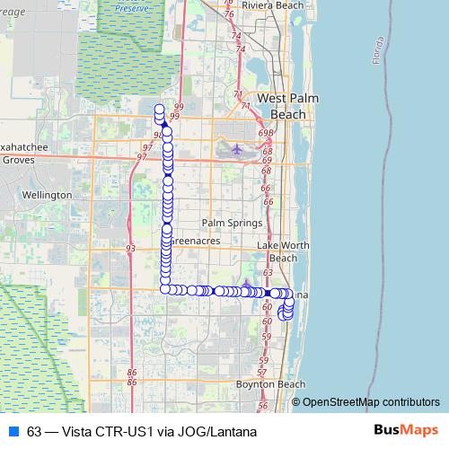 63 bus Line Map